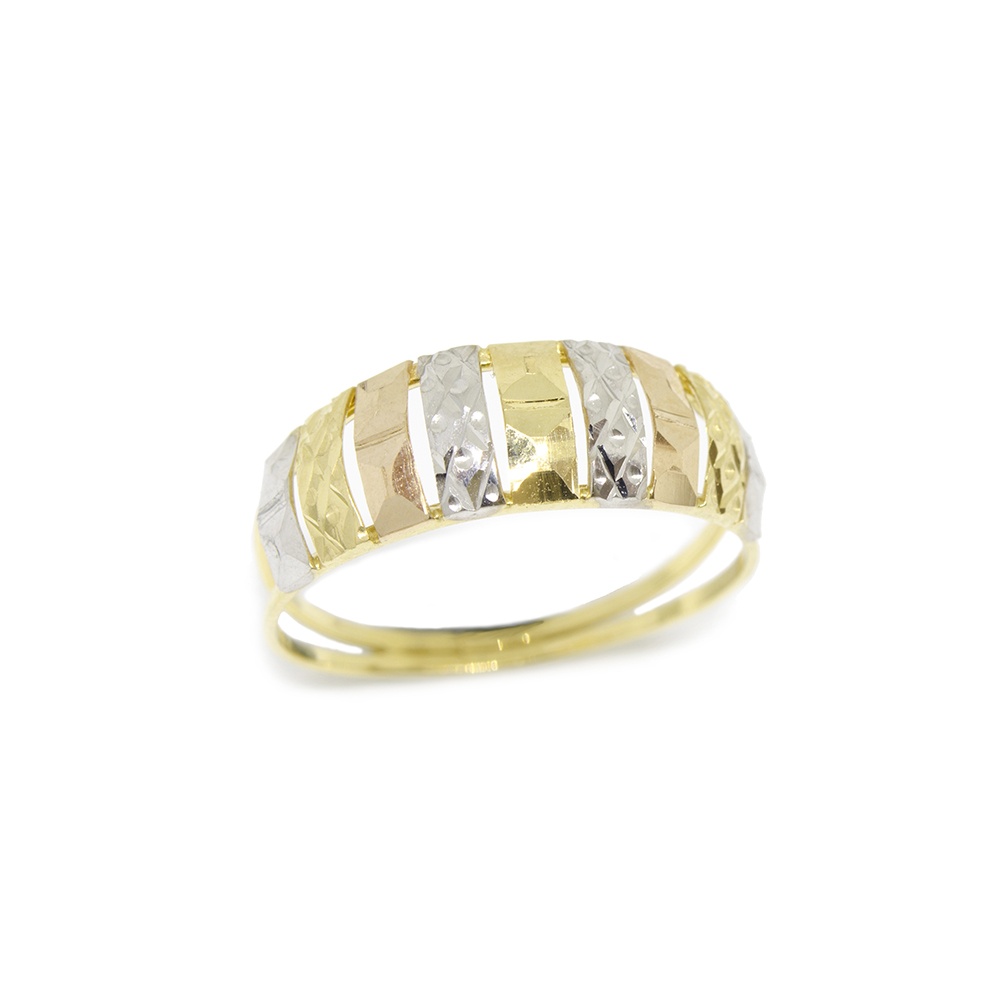 Anel Duqueza Tricolor em Ouro 18 Kilates � 25259